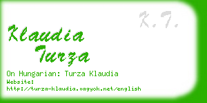 klaudia turza business card